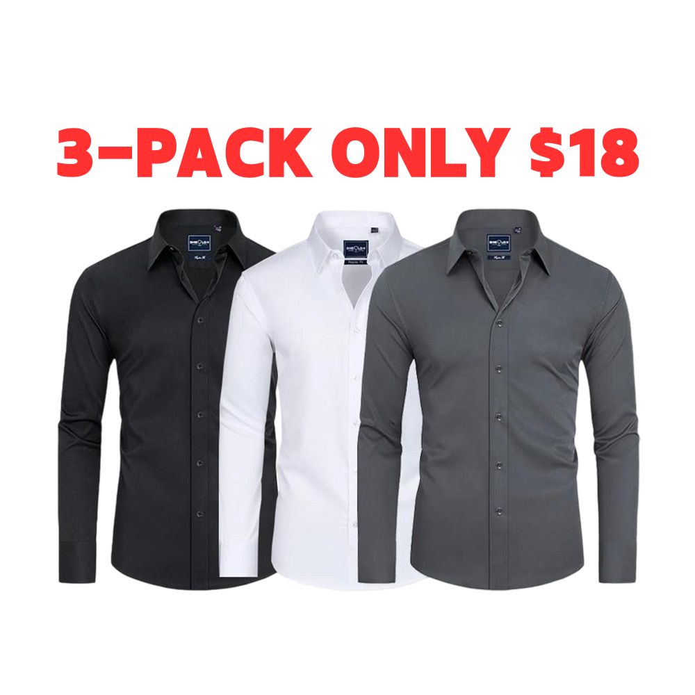 Men‘s Stain Sheild Dress Shirts Slim Fit Mens Dress Shirts Long Sleeve Button Down Shirt Men Shirts