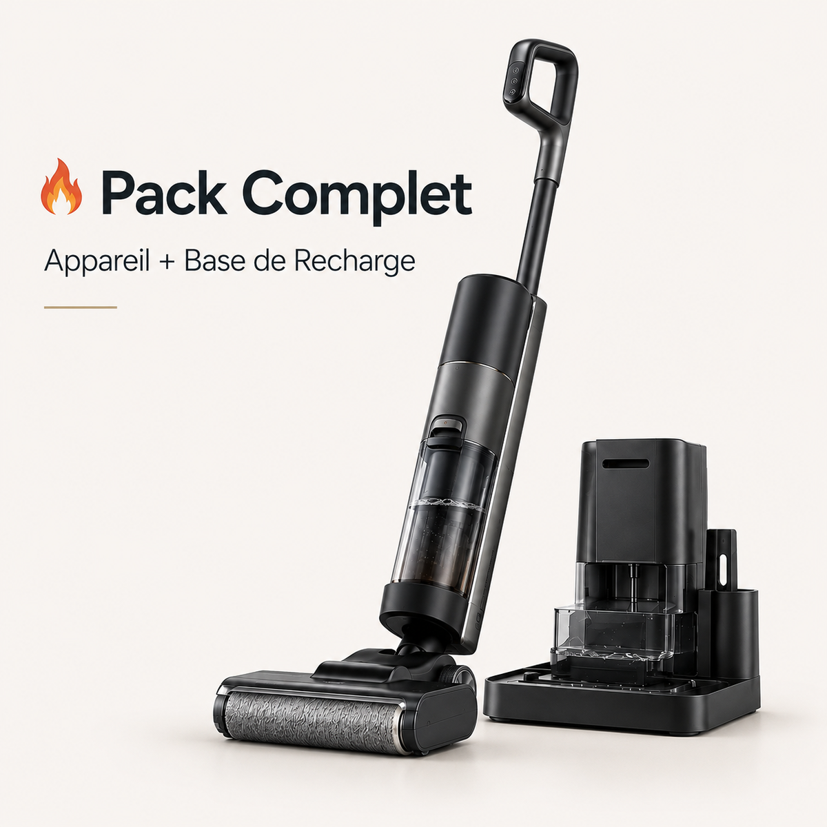 Aspirateur Laveur Sans Fil 2-en-1 à 180° – Aspiration & Lavage des Sols