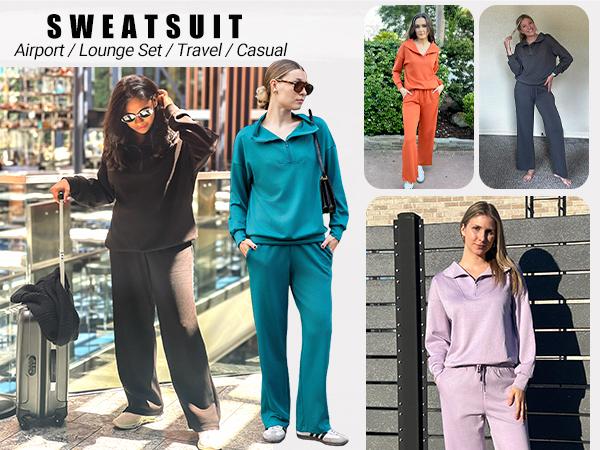 Women's 2-Piece Travel Set – Half-Zip Pullover & Joggers | Fall 2025