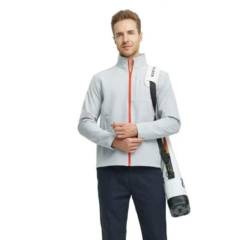 Men's Golf Windbreaker Jacket, Waterproof Windproof Performance Outerwear, Lightweight Warm Multifunctional Jacket for Outdoor Sports