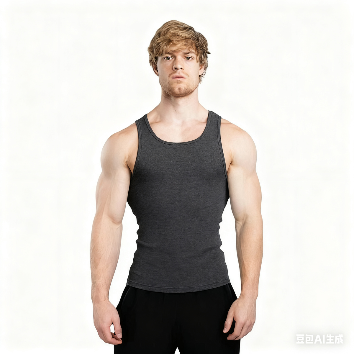 Men's Tank Top Scoop Neck Knit Gym Workout Muscle Tank Undershirt Sleeveless Shirts