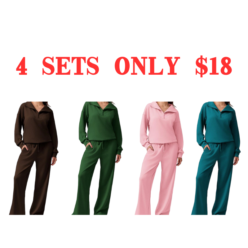 Women's 2-Piece Travel Set – Half-Zip Pullover & Joggers | Fall 2025