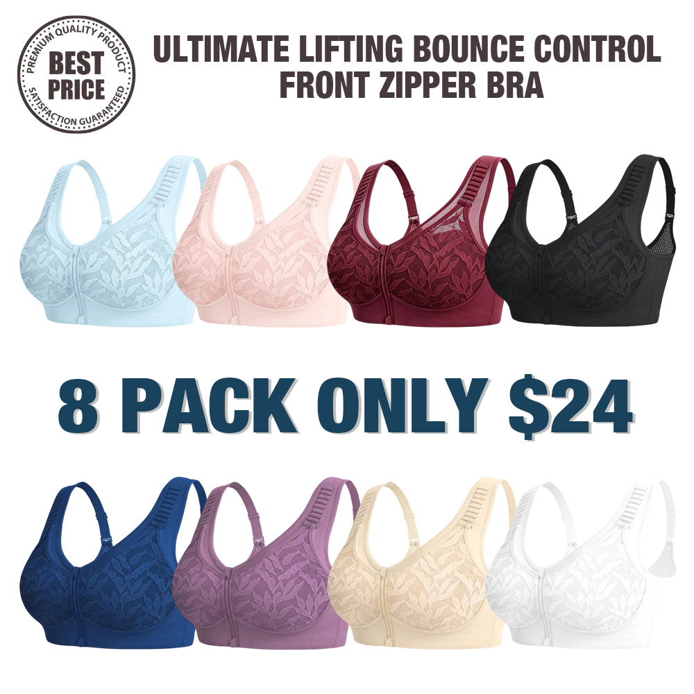 🔥Last Day💥Ultimate Lifting Bounce Control Front Zipper Bra🔥8-Pack Only $24