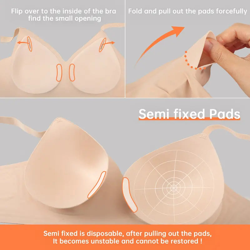 🔥Last Day💥Women's Deep-V Seamless Jelly Bra🔥8-Pack Only $24