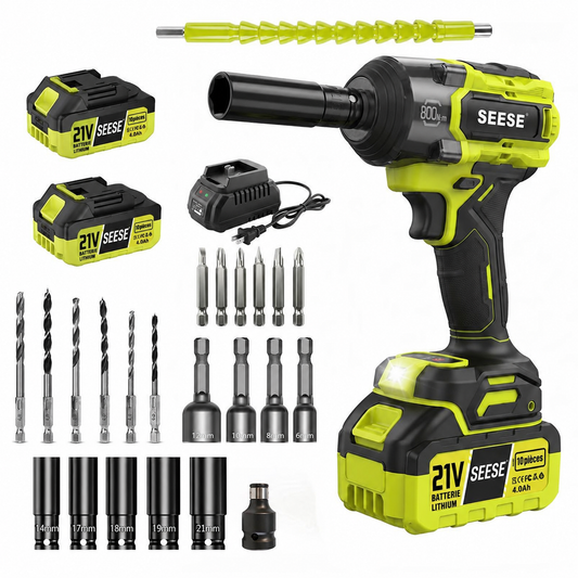 Clé à Chocs Sans Fil Brushless 21V – 800 N·m, 1/2″, 3 Vitesses
