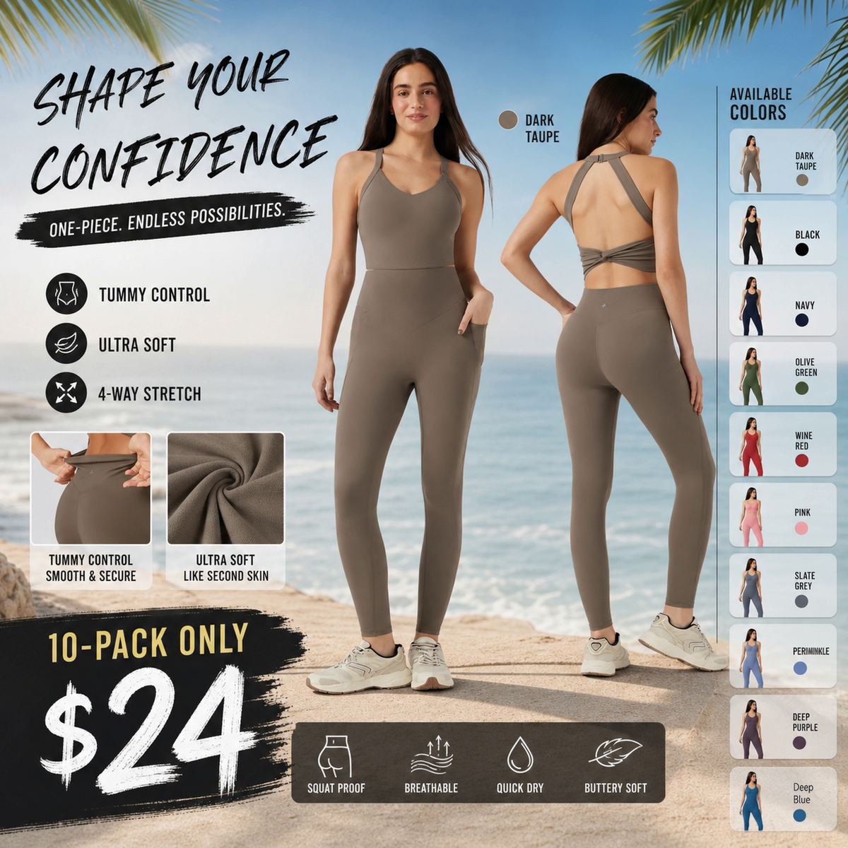 🔥Hot Sale💥Women's Tummy Control Shaping Pocket Bodysuits