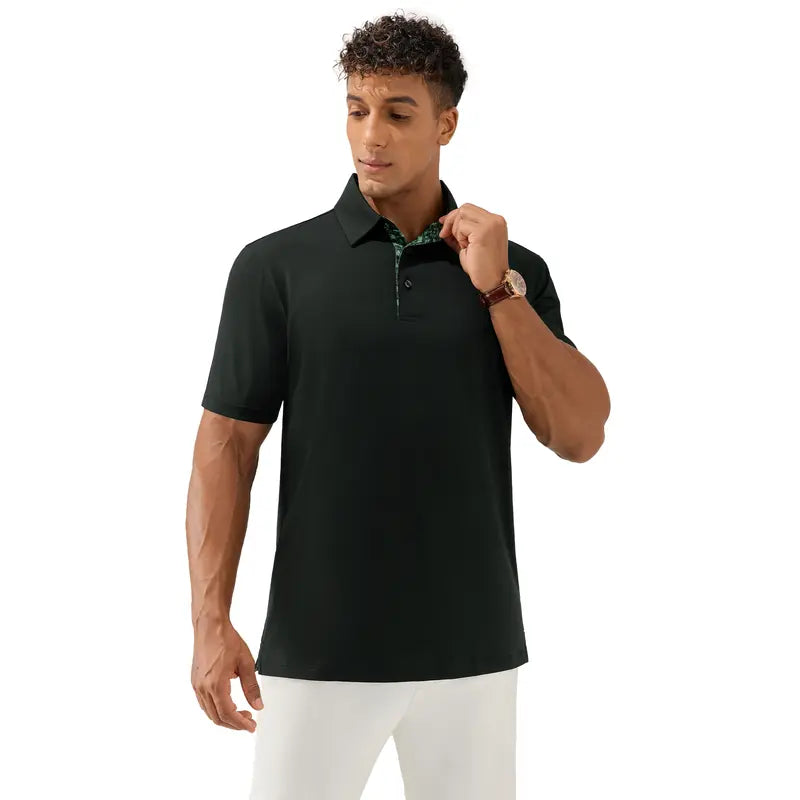 Men’s Polo Shirts – Soft Breathable Cotton Blend, Comfortable Short Sleeve Casual Fit, Classic Collared T-Shirts for Work, Golf, Travel & Everyday Wear