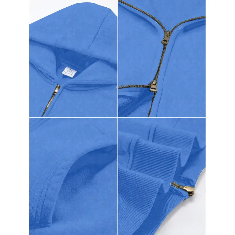 Unisex Fleece Zip-Up Hoodie – Soft, Warm, and Stylish | Available in 8 Colors | Perfect for Casual Wear or Layering