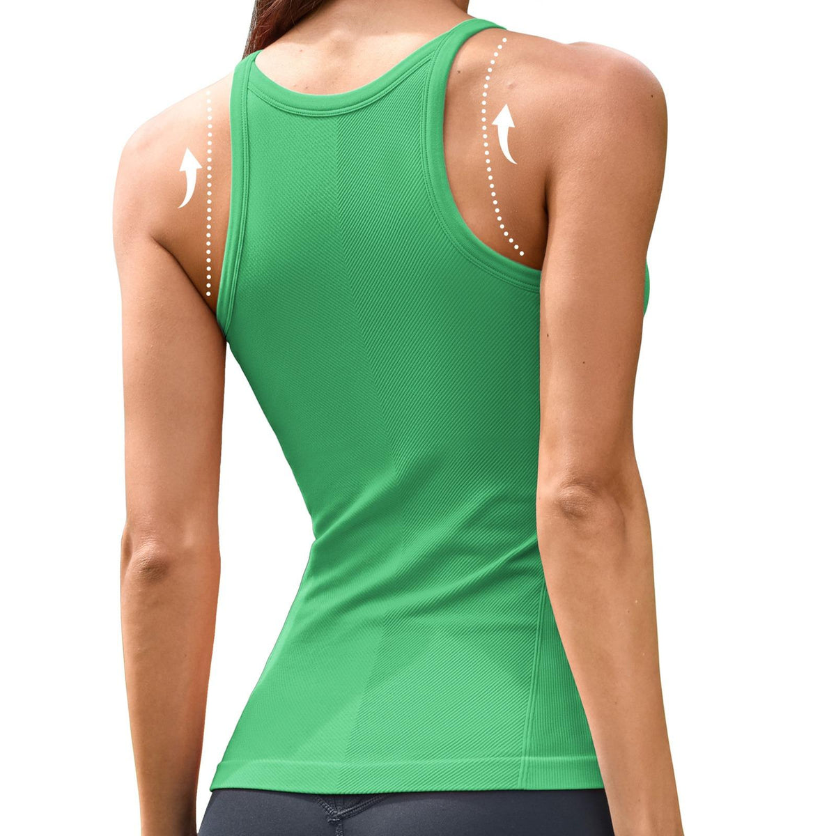 Women CoreFlex Ribbed Bra Tank with Built in Bra