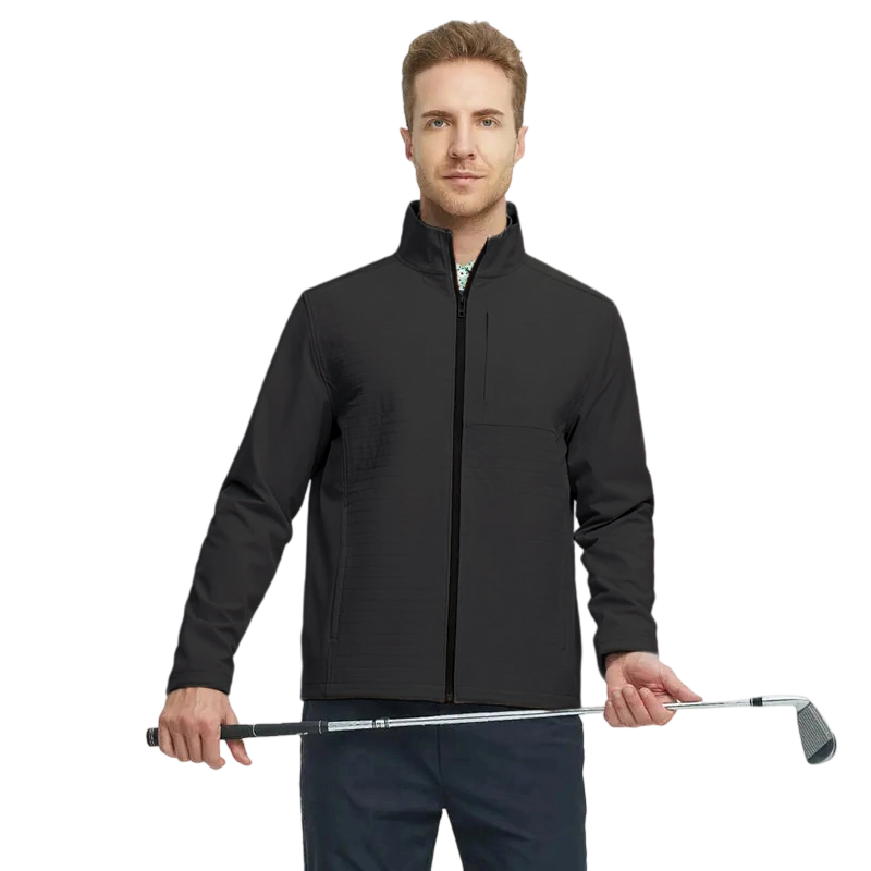 Men's Golf Windbreaker Jacket, Waterproof Windproof Performance Outerwear, Lightweight Warm Multifunctional Jacket for Outdoor Sports