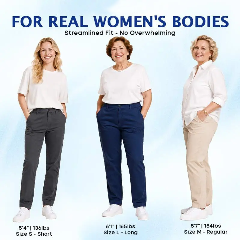 🔥Hot Sale💥Women's Multi-Pocket Stretch Comfort Pants🔥8-Pack - All Colors Included