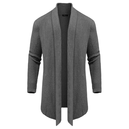 Men’s Shawl Collar Knit Drape Cardigan