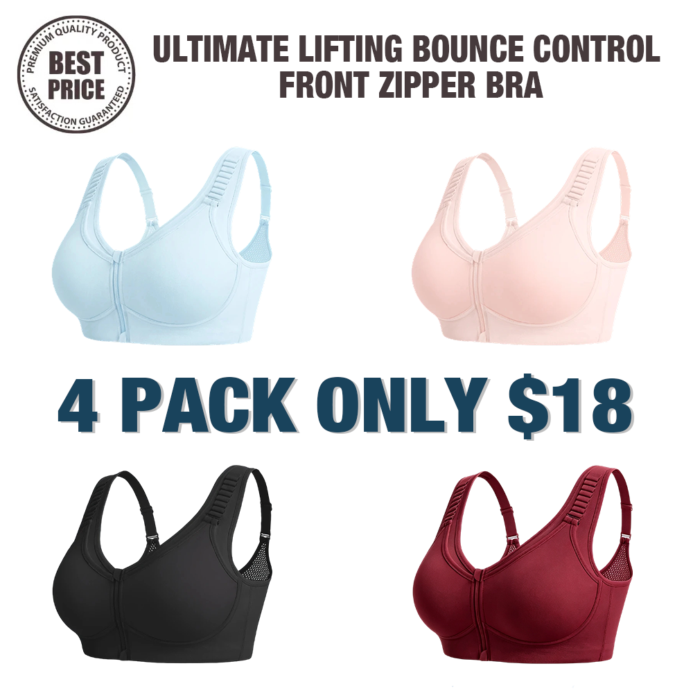 🔥Last Day💥Ultimate Lifting Bounce Control Front Zipper Bra🔥8-Pack Only $24