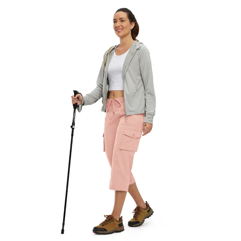 Women's Cargo Pants Plus Size Outdoor Lightweight Capris Casual Trip Loose Shorts