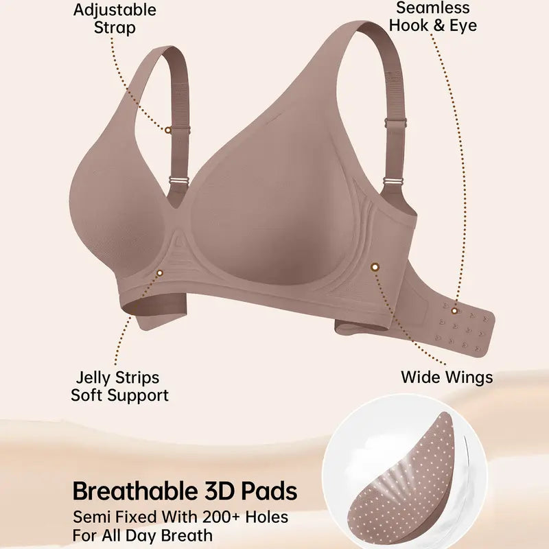 🔥Last Day💥Women's Deep-V Seamless Jelly Bra🔥8-Pack Only $24
