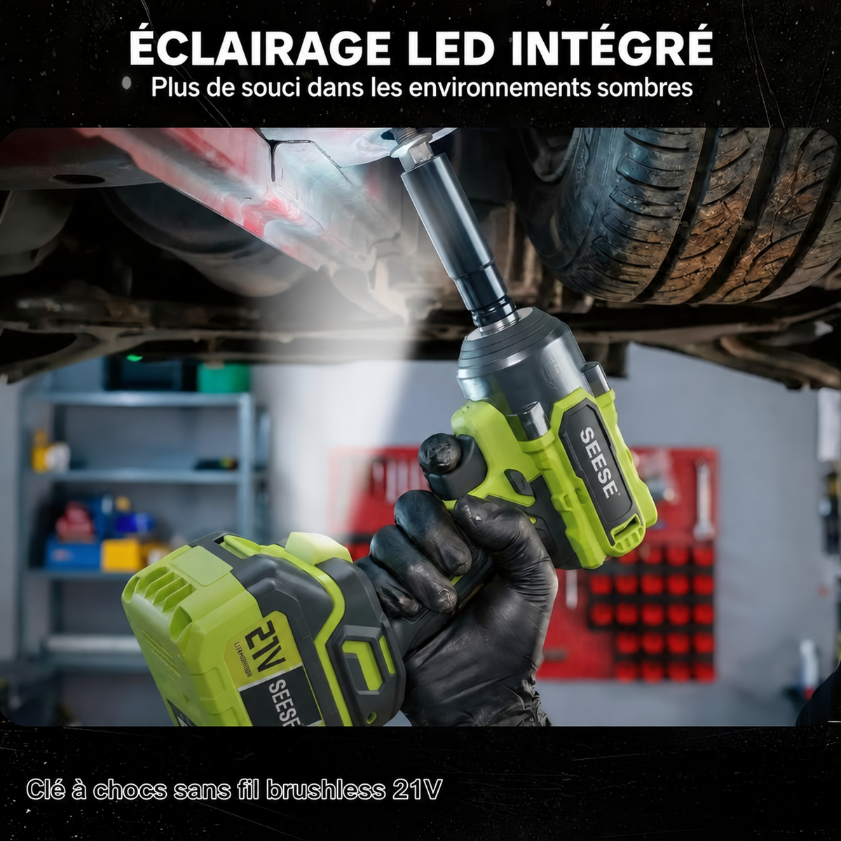 Clé à Chocs Sans Fil Brushless 21V – 800 N·m, 1/2″, 3 Vitesses