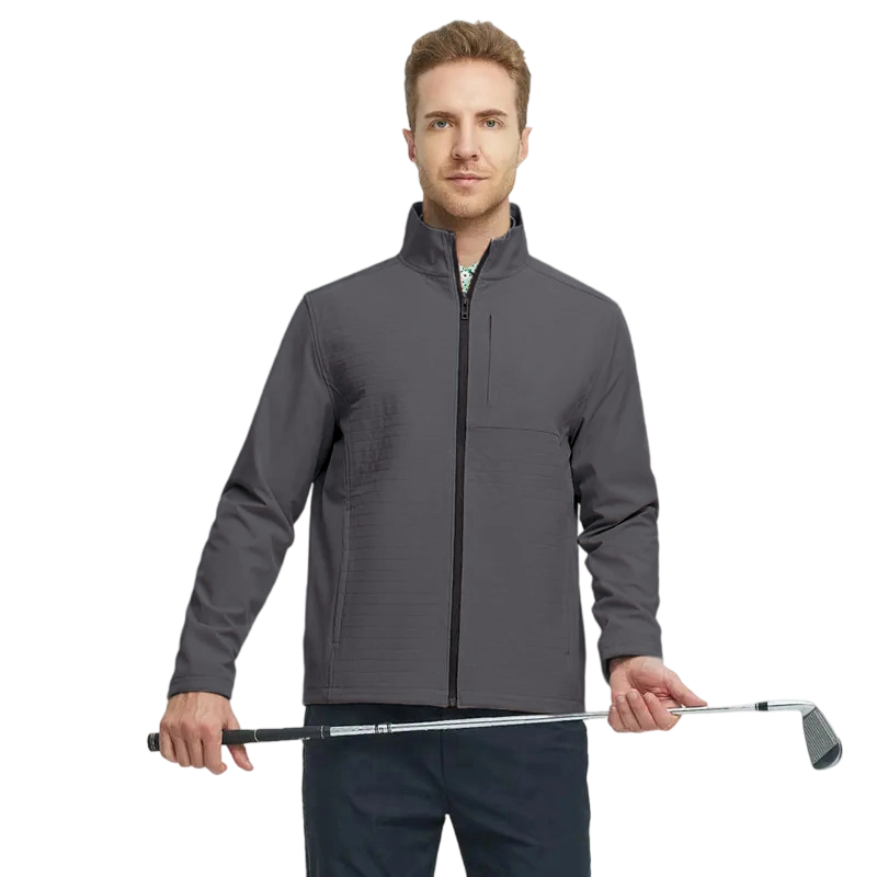 Men's Golf Windbreaker Jacket, Waterproof Windproof Performance Outerwear, Lightweight Warm Multifunctional Jacket for Outdoor Sports