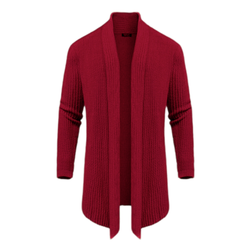 Men’s Shawl Collar Knit Drape Cardigan