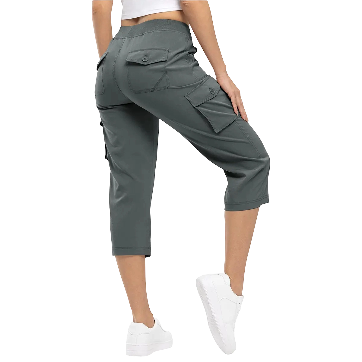 Women's Cargo Pants Plus Size Outdoor Lightweight Capris Casual Trip Loose Shorts