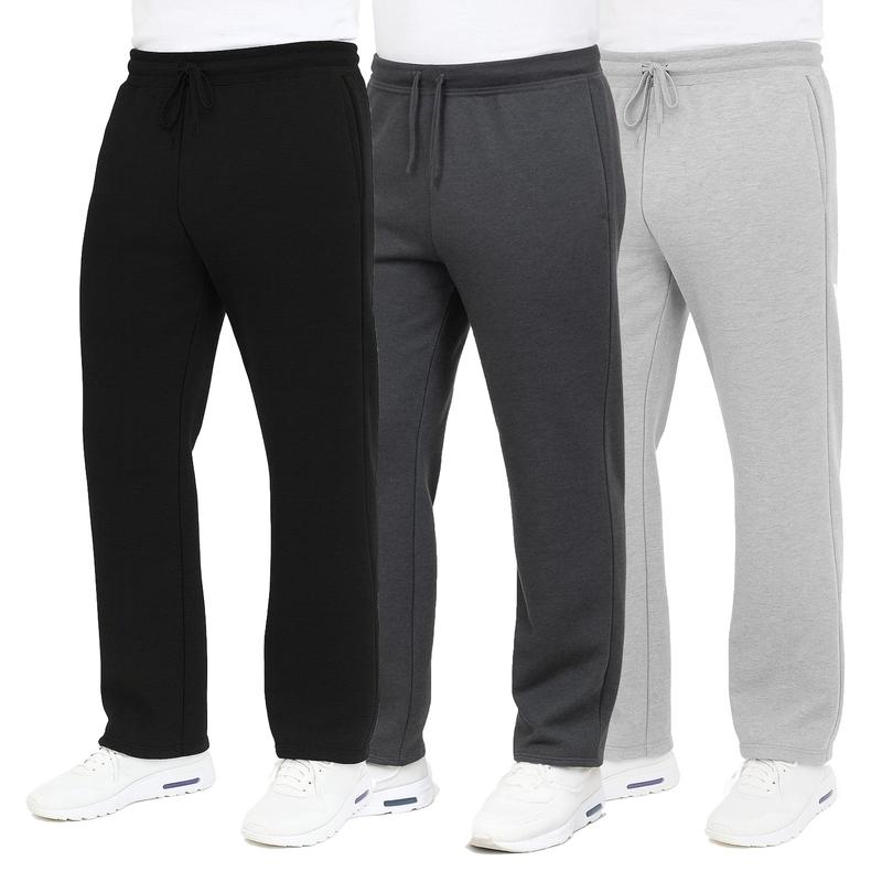 Men's Classic Heavyweight Fleece Sweatpants with Open Bottom