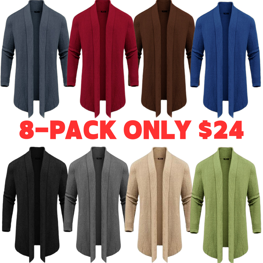 Men’s Shawl Collar Knit Drape Cardigan