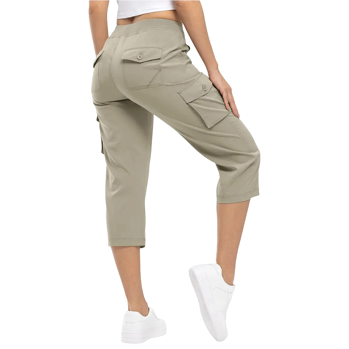 Women's Cargo Pants Plus Size Outdoor Lightweight Capris Casual Trip Loose Shorts