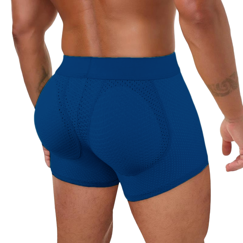 Men’s Padded Shaping Boxer Briefs – Lightweight, Breathable, Removable Lift Pads