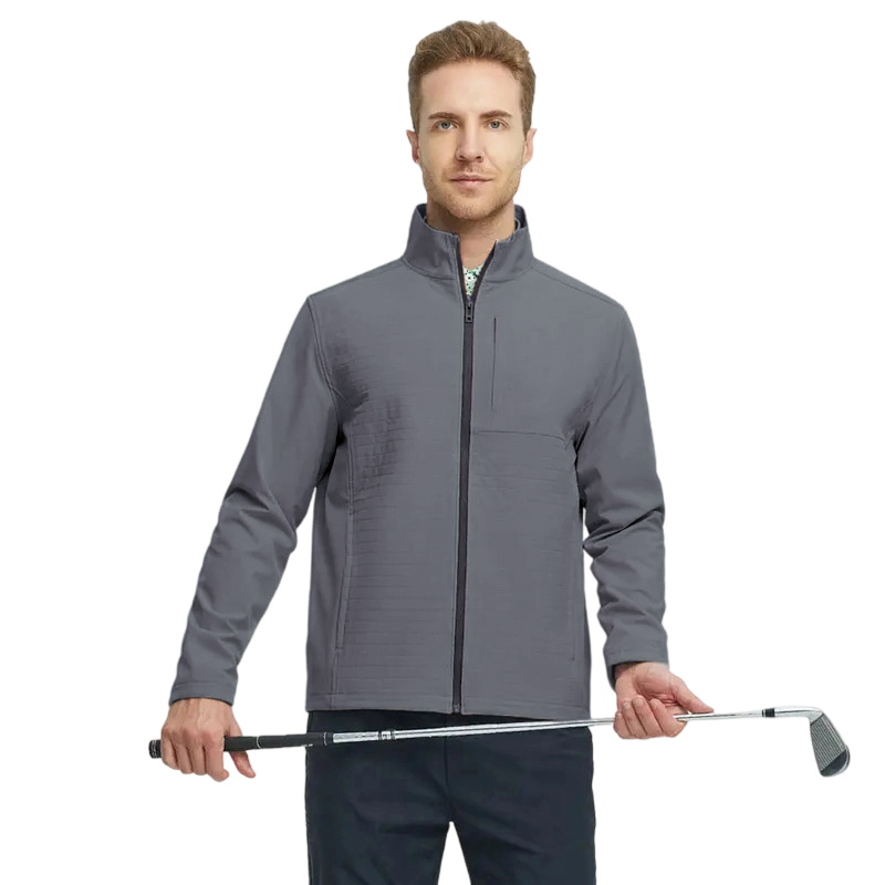 Men's Golf Windbreaker Jacket, Waterproof Windproof Performance Outerwear, Lightweight Warm Multifunctional Jacket for Outdoor Sports