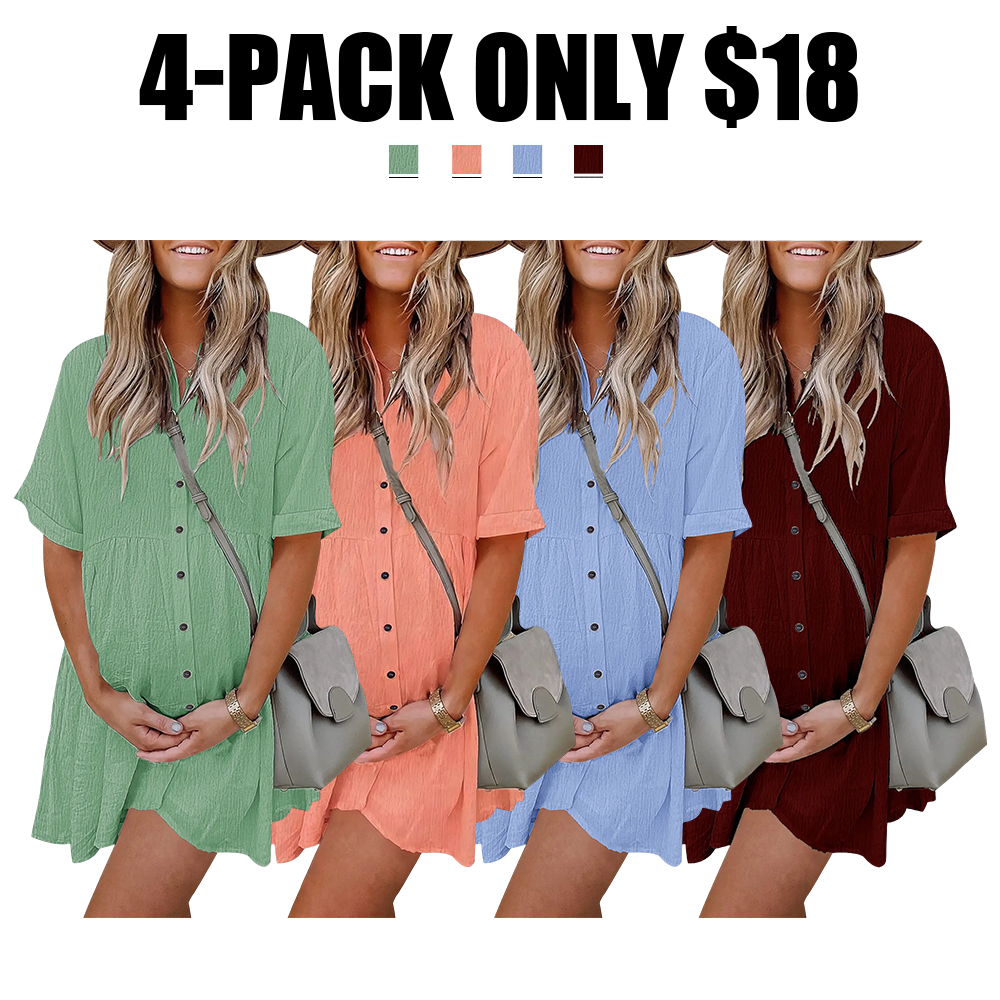 🔥Hot Sale💥Women’s Summer Babydoll Dress🔥8-PACK - All Colors Included