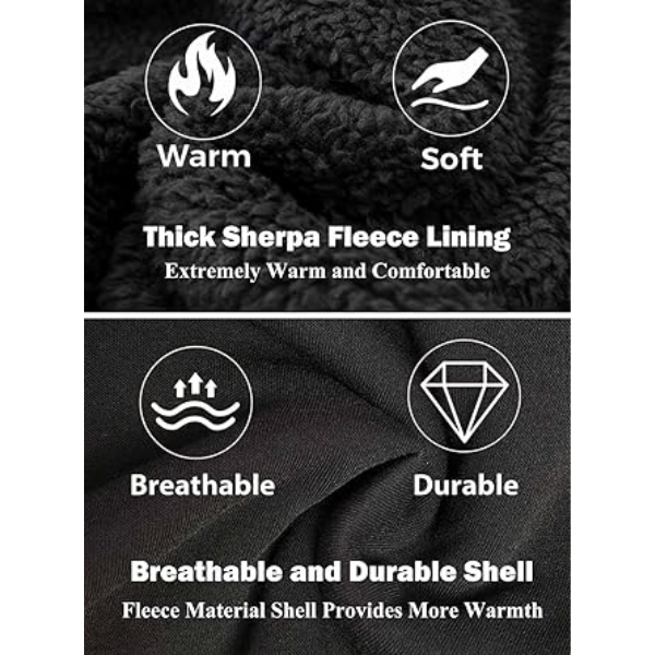 Men's Regular Fit Heavyweight Sherpa Fleece Lined Hoodie & Shacket