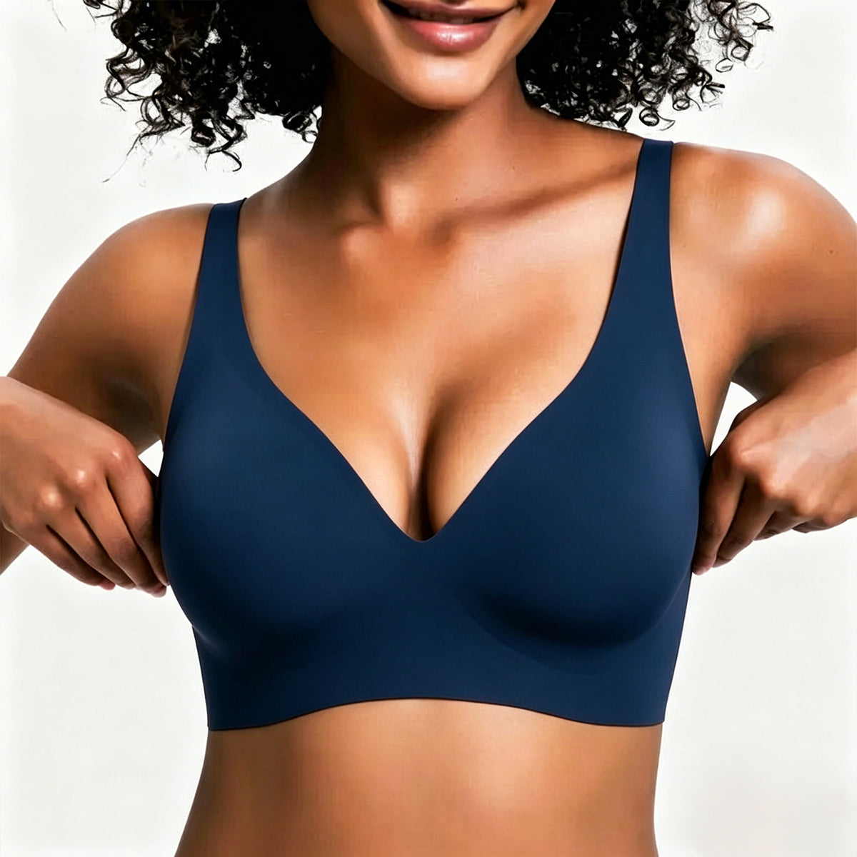 Women's Wireless Seamless Jelly Bra Deep V
