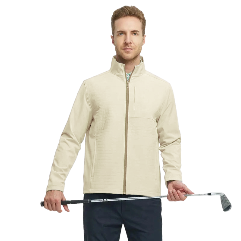 Men's Golf Windbreaker Jacket, Waterproof Windproof Performance Outerwear, Lightweight Warm Multifunctional Jacket for Outdoor Sports