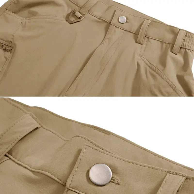 Men's Tactical Pants Water Repellent 8 Pockets Ripstop Hiking Trousers Lightweight Work Pants