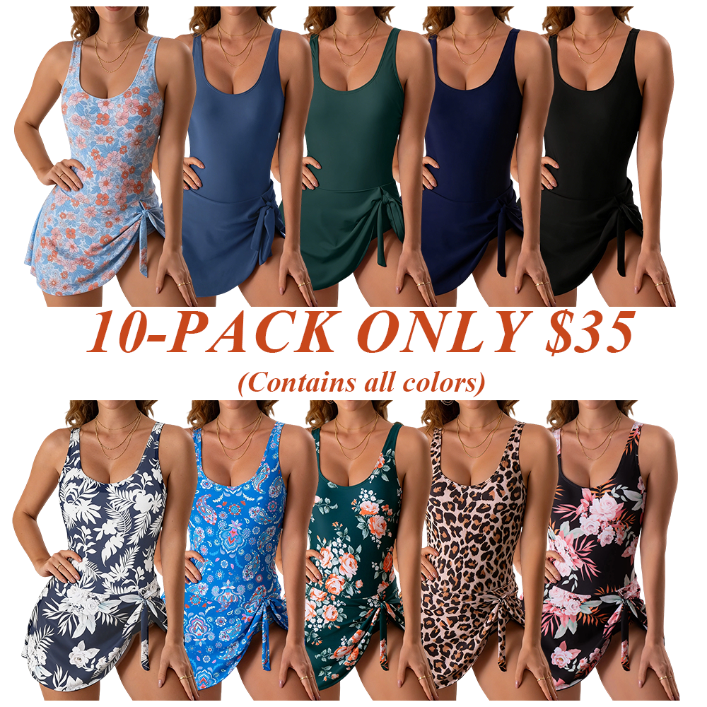 Two Piece Swimdress Swimsuits for Women Tummy