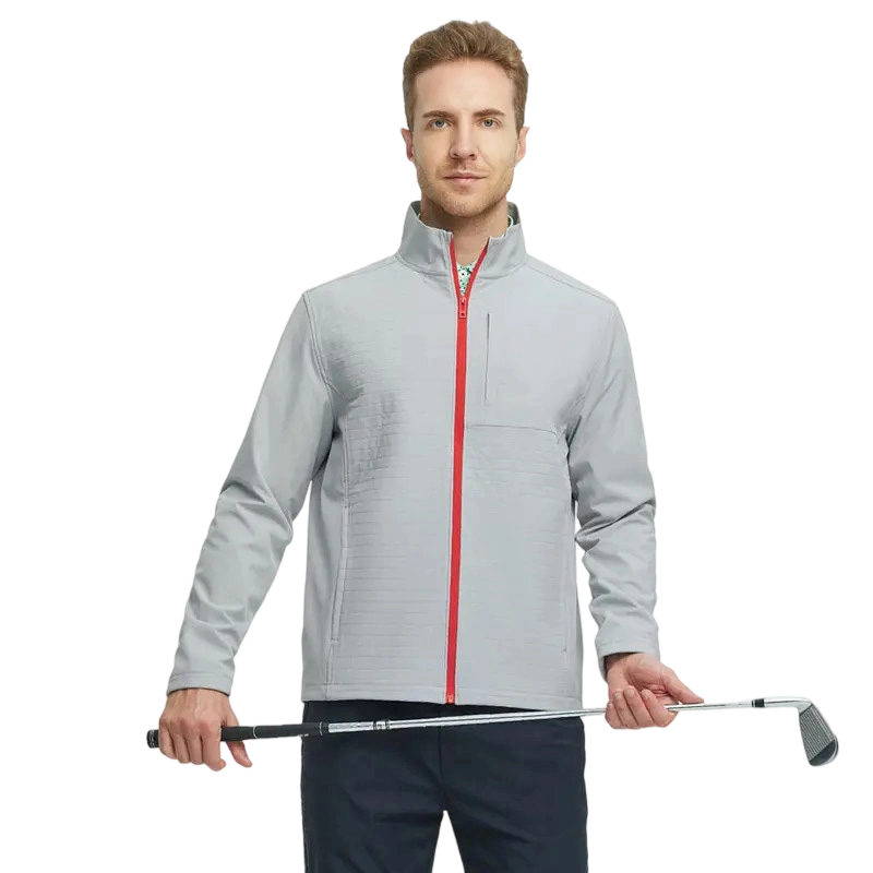 Men's Golf Windbreaker Jacket, Waterproof Windproof Performance Outerwear, Lightweight Warm Multifunctional Jacket for Outdoor Sports