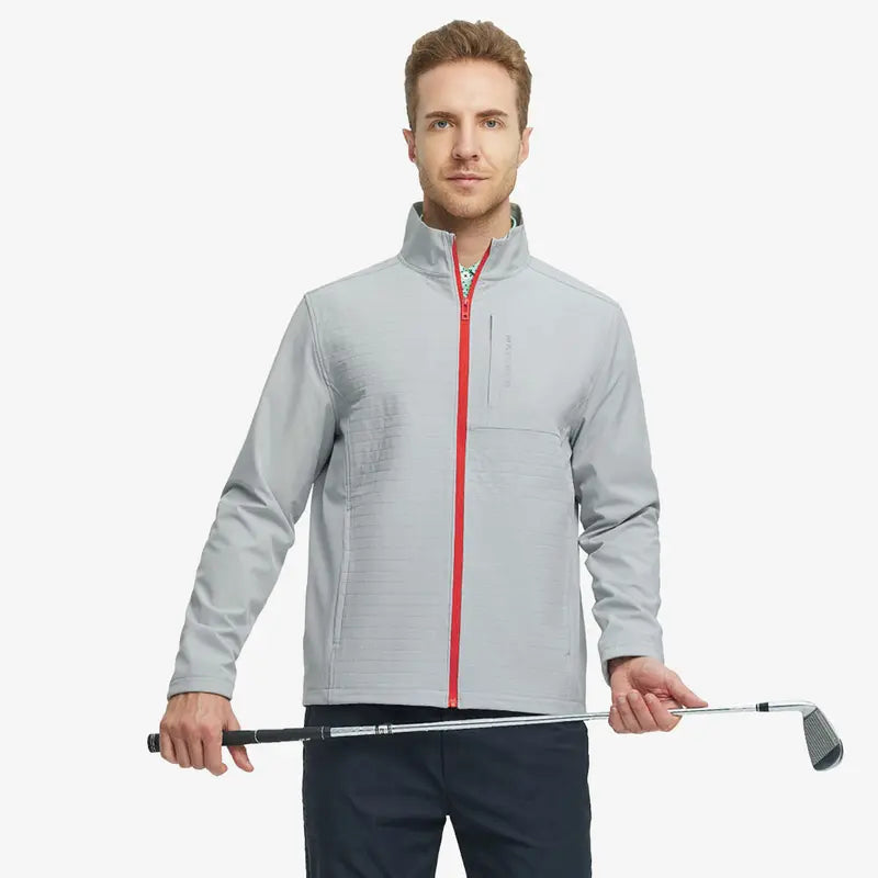 Men's Golf Windbreaker Jacket, Waterproof Windproof Performance Outerwear, Lightweight Warm Multifunctional Jacket for Outdoor Sports