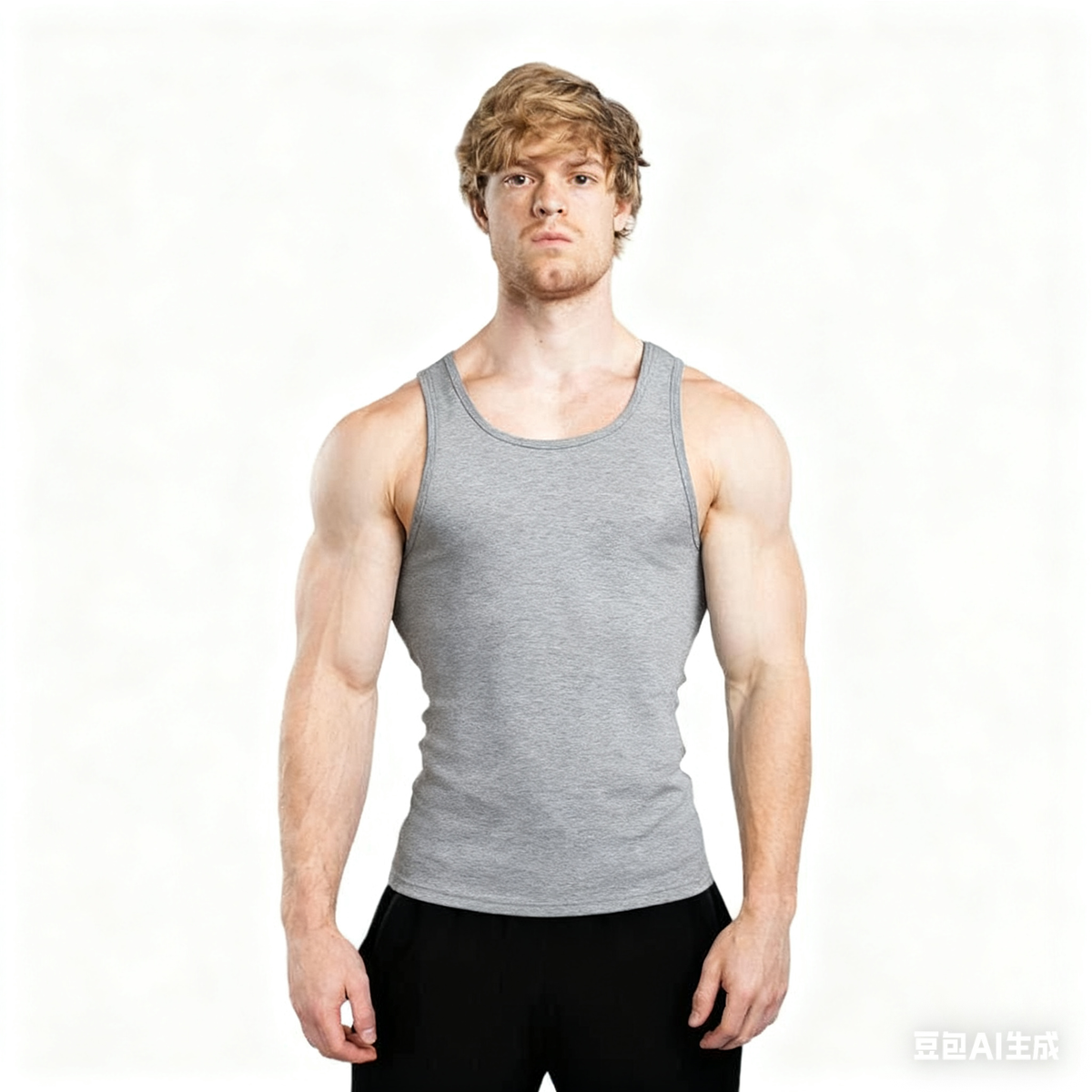 Men's Tank Top Scoop Neck Knit Gym Workout Muscle Tank Undershirt Sleeveless Shirts