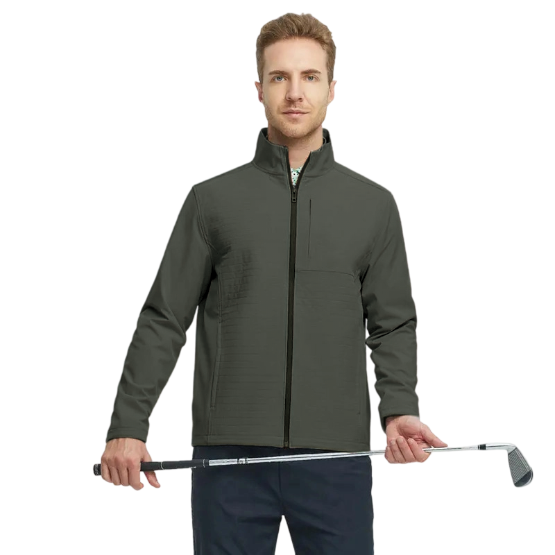 Men's Golf Windbreaker Jacket, Waterproof Windproof Performance Outerwear, Lightweight Warm Multifunctional Jacket for Outdoor Sports