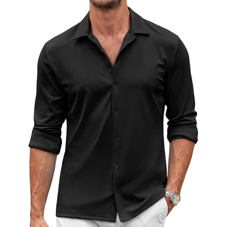 Men's Shirt Wrinkle Free Dress Shirt Long Sleeve Button Menswear