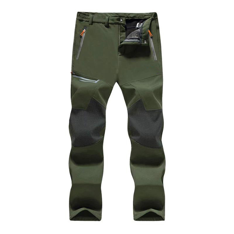 Men's Winter Pants Fleece Lined Ski Snow Pants Water Resistant 4 Zip Pockets Outdoor Work Pants FallFreshness Outdoorfun