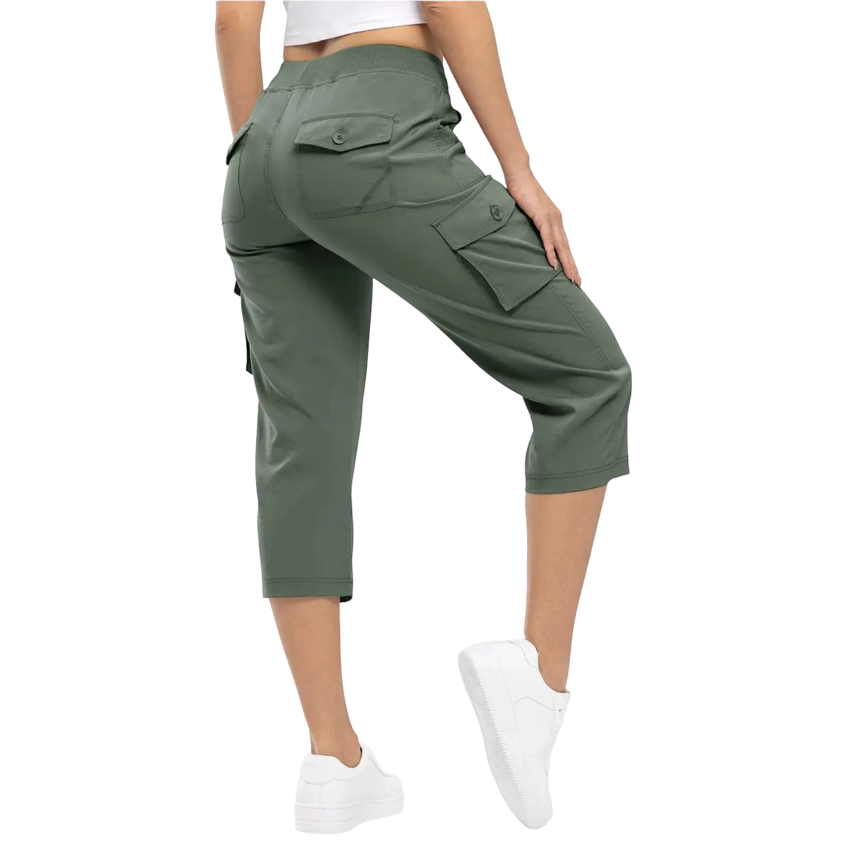 Women's Cargo Pants Plus Size Outdoor Lightweight Capris Casual Trip Loose Shorts